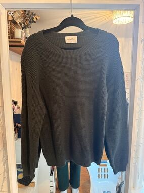 Wilfred Black Knit Crewneck Sweater - Women's Scoop Crew